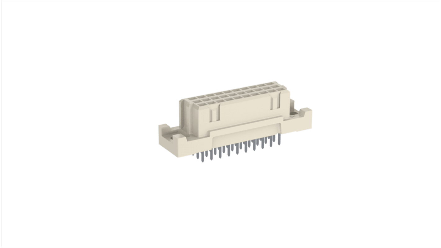 ERNI 30 Way 2.54mm Pitch, Type C/3 Class C2, 3 Row, Straight DIN 41612 Connector, Socket