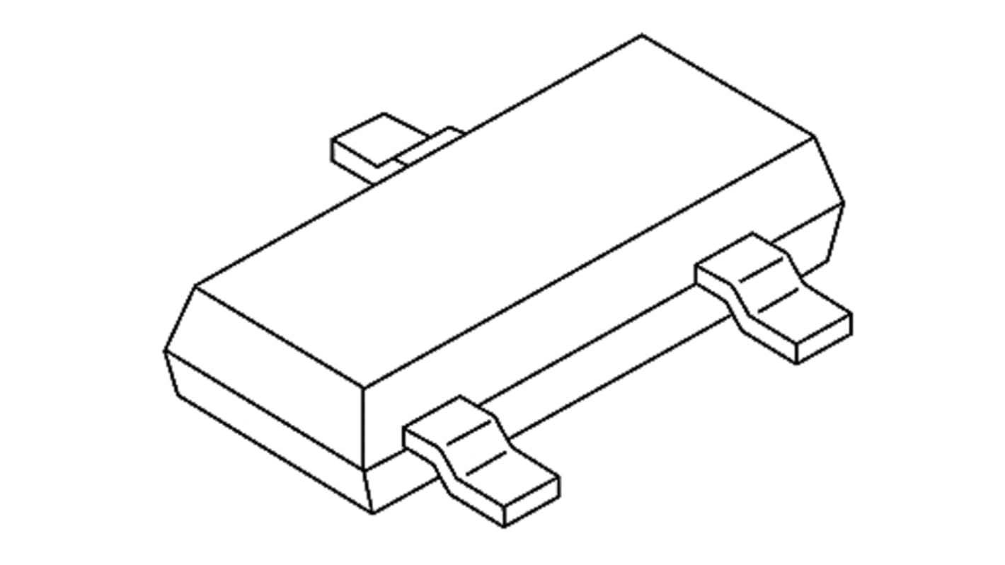 Nexperia BC847C,235 NPN Transistor, 100 mA, 45 V, 3-Pin TO-236