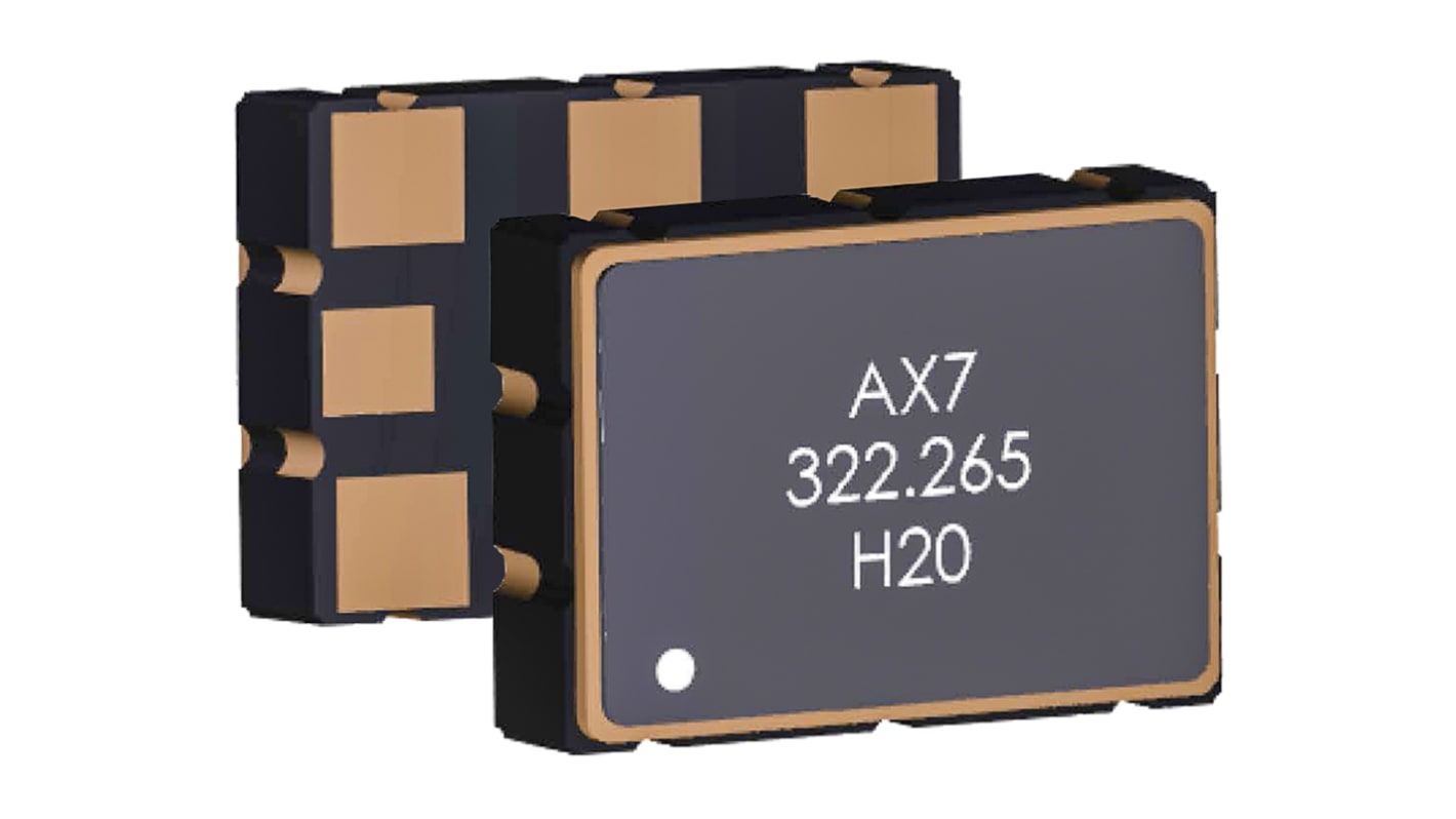 AX7DAF1-100.0000C, Oscillator, 100MHz, ±25ppm LVDS, 6-SMD Compatible, 7 x 5 x 1.9mm XO