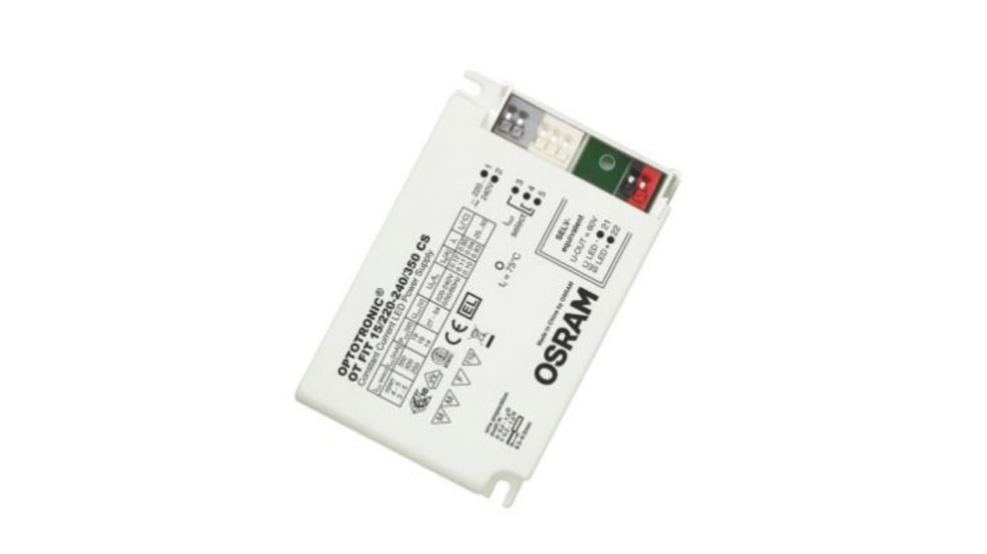 Osram LED meghajtó modul OT FIT 15/220-240/350 CS, kimeneti fesz,: 27 → 54V, 350mA, 19W IP20, állandó áram