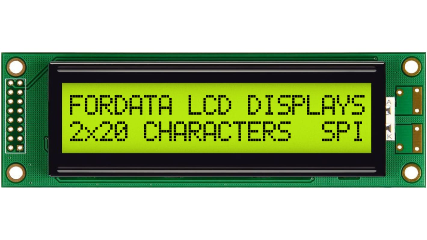 Display alfanumérico LCD alfanumérico Fordata FC de 2 filas x 20 caract., transflectivo, área 83 x 19mm