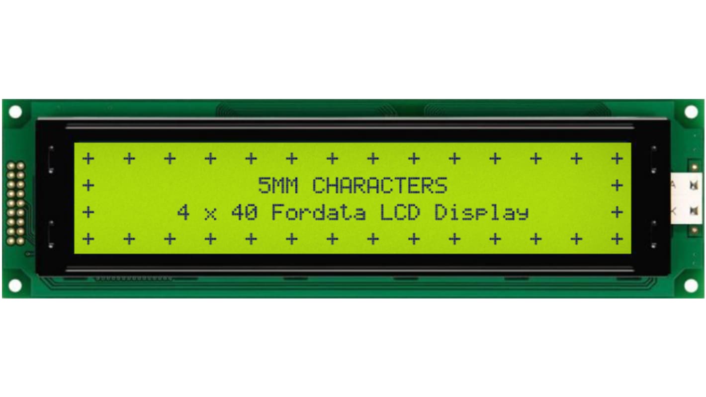 Display alfanumérico LCD alfanumérico Fordata FC de 4 filas x 40 caract., transflectivo, área 147 x 30mm