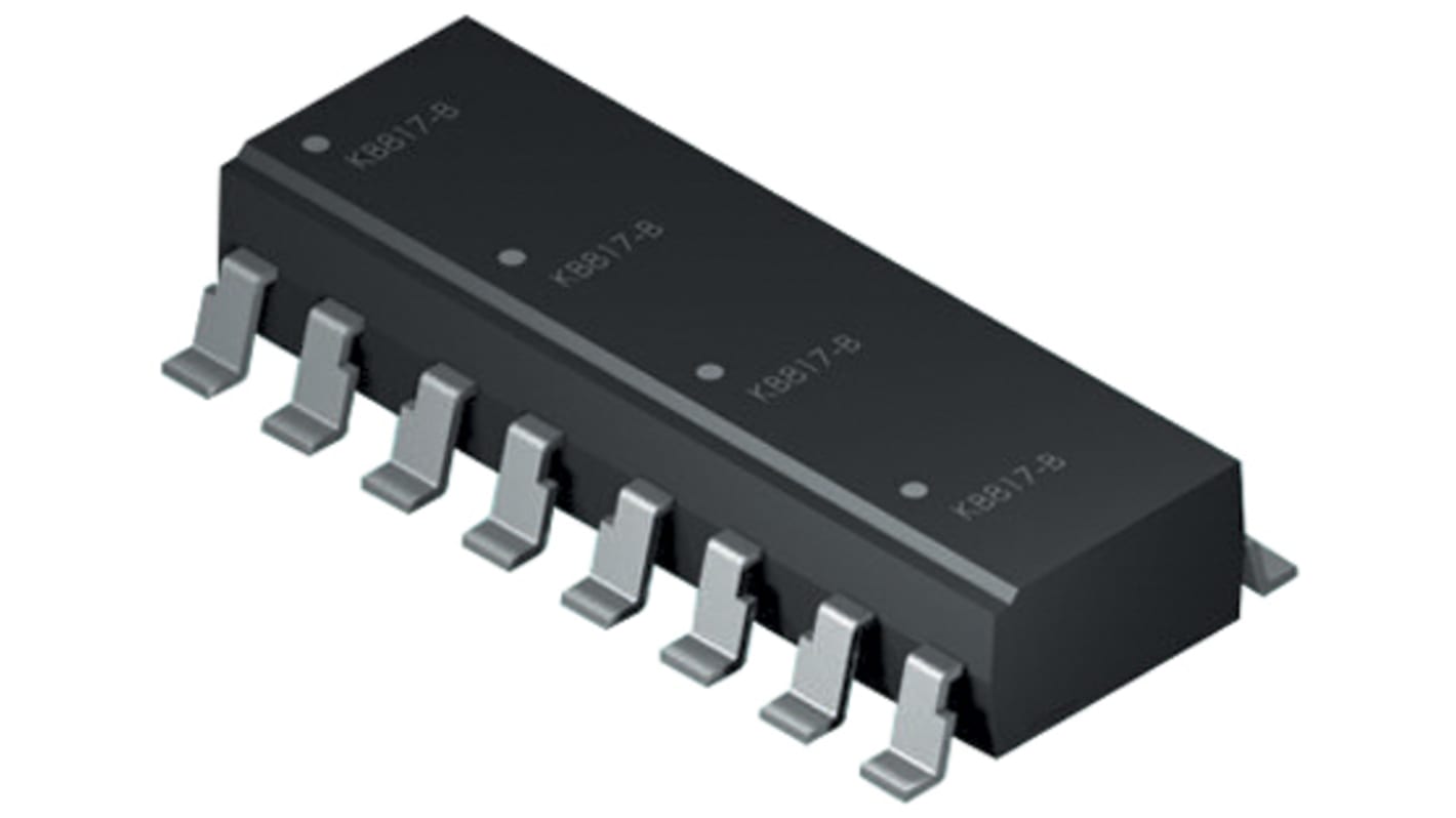 Isocom, TLP521-4SM Phototransistor Output Quad Optocoupler, Surface Mount, 16-Pin SMD