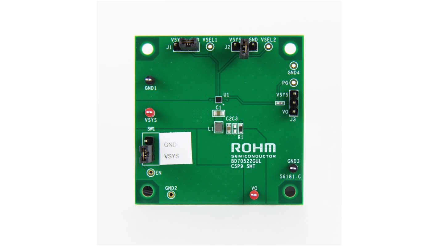 ROHM Evaluation Board Buck Converter for BD70522GUL Buck Converter