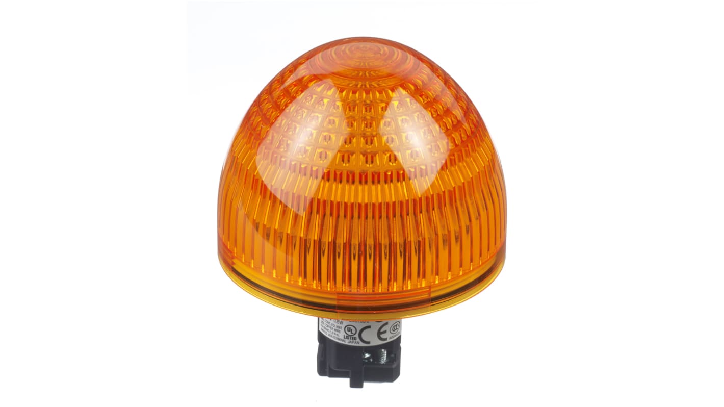 Indicador LED Idec, Naranja, marco Negro, Ø montaje 22.3mm, IP65