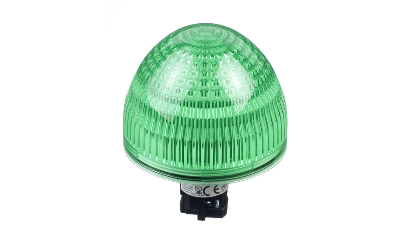 Indicador LED Idec, Verde, marco Negro, Ø montaje 22.3mm, IP65