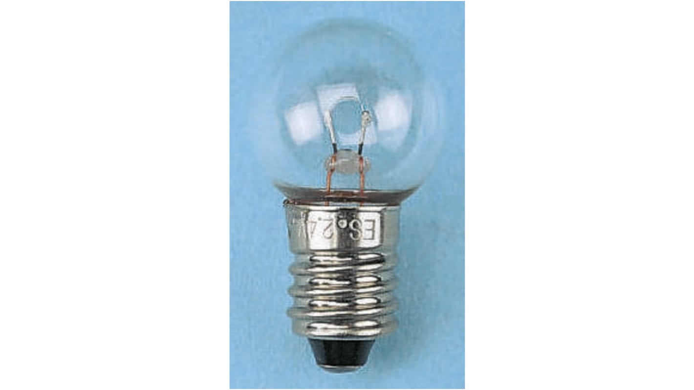 Luz indicadora, Casquillo E10, 2,4 V, 1,25 A, Vida Útil 100h