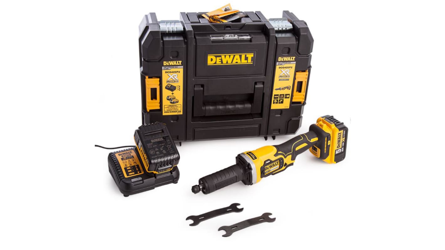 DCG426P2GB DeWALT DCG426P2 38mm Cordless Die Grinder, UK Plug RS