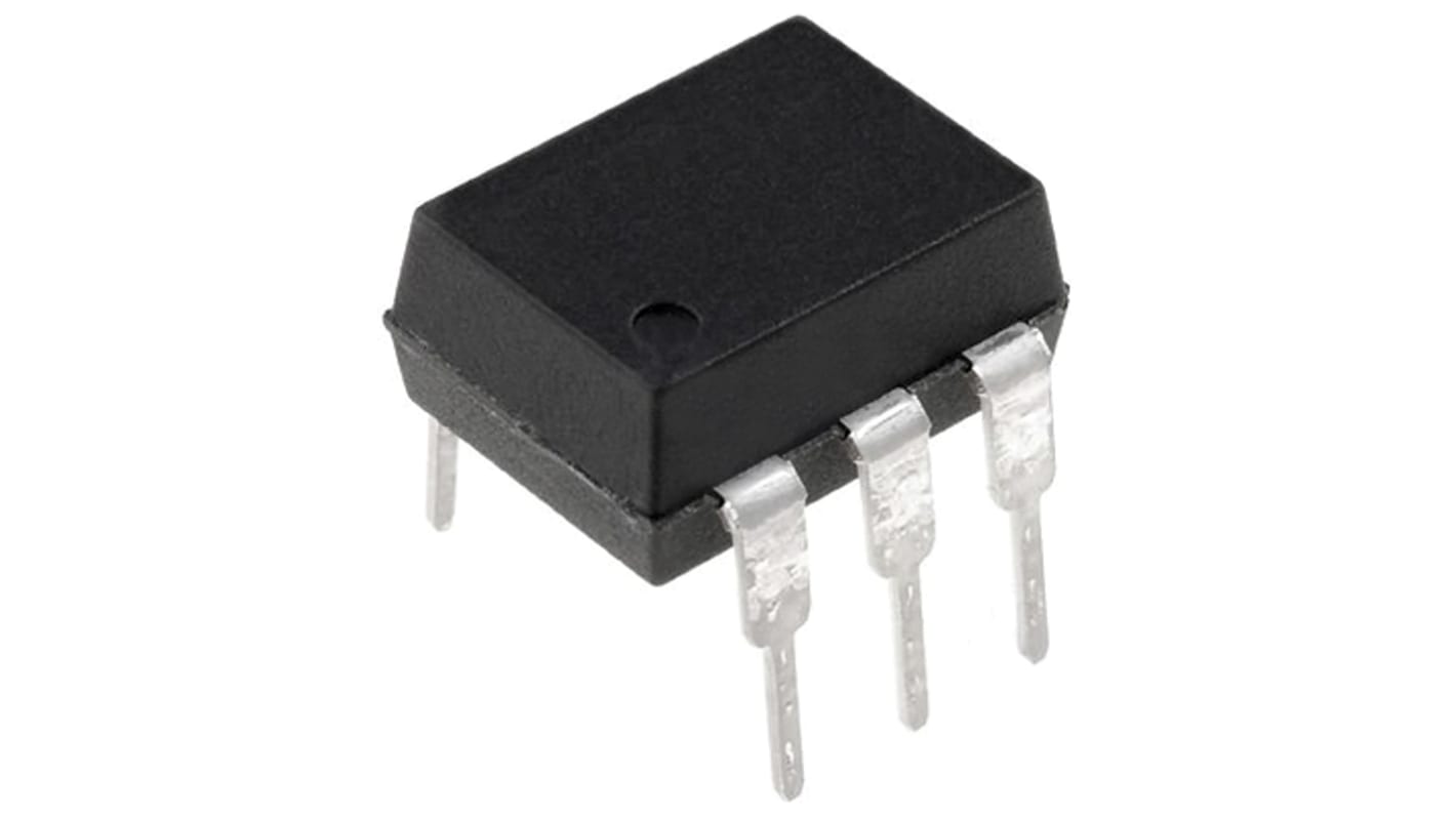 Optoacoplador Isocom 4N26 de 1 canal, Vf= 1.5V, Viso= 5,3 kVrms, 7.500 V Pk, IN. DC, OUT. Fototransistor, mont.