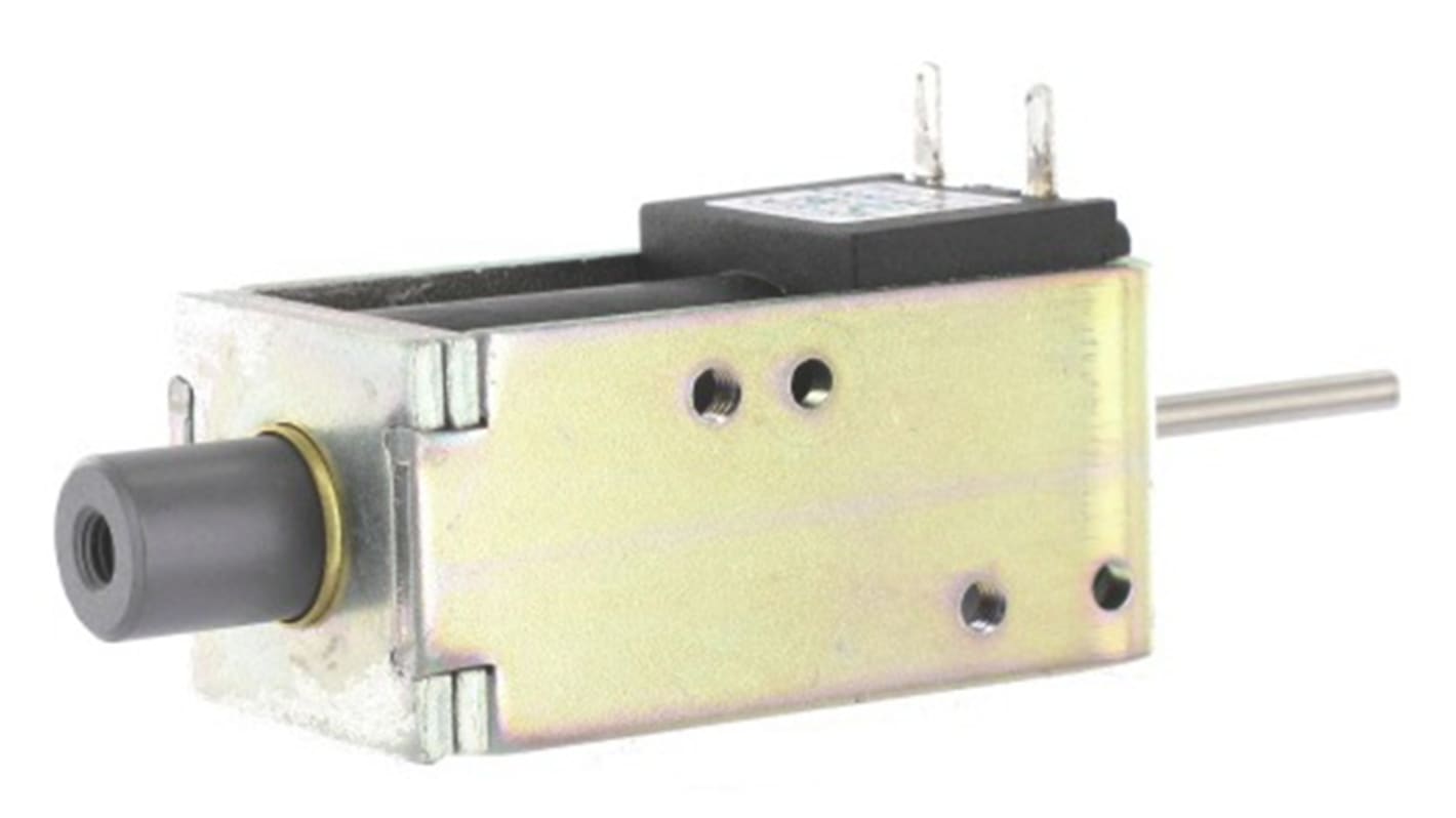 Push Action DC D-Frame Solenoid, 15mm stroke, 16W, 24 V dc