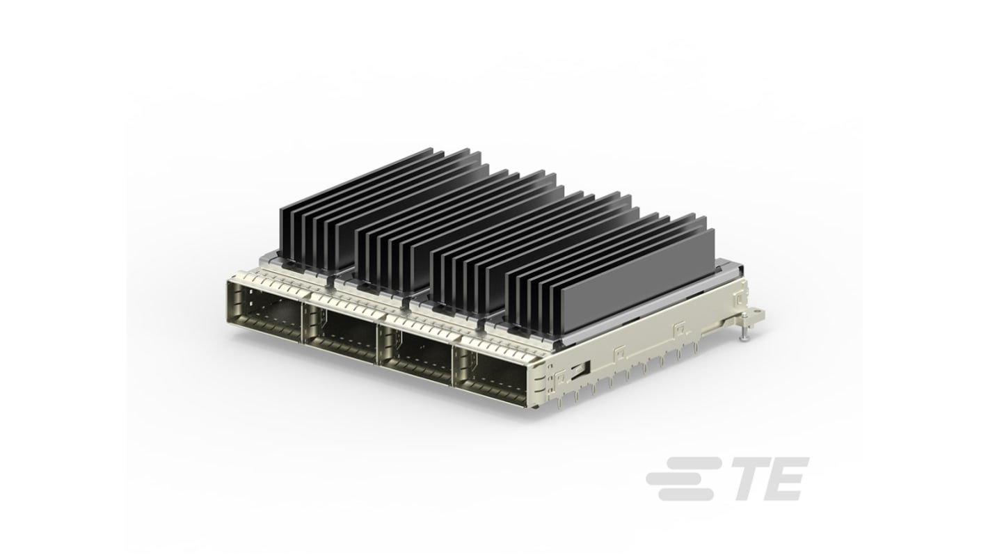 TE Connectivity CFP4 Connector, Cage & Heatsink Female 4-Port 6-Position, 2289497-2