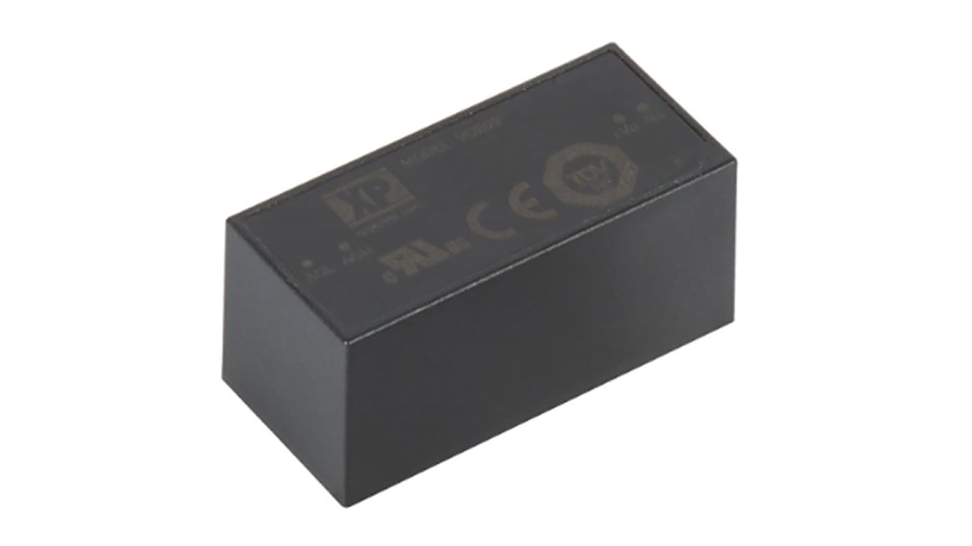 XP Power Switching Power Supply, VCE03US05, 5V dc, 600mA, 3W, 1 Output, 85 → 305V ac Input Voltage