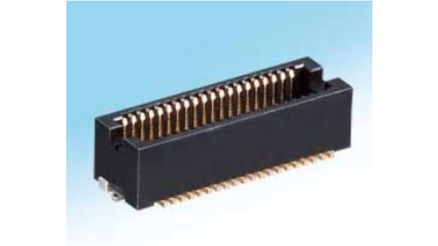 Hirose DF12 Series Straight Surface Mount PCB Header, 60 Contact(s), 0.5mm Pitch, 2 Row(s), Shrouded