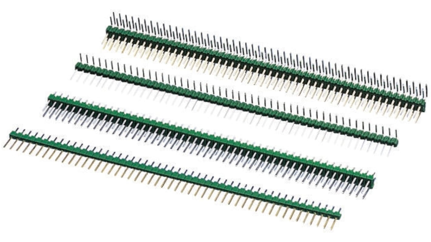 TE Connectivity AMPMODU Series Right Angle Through Hole PCB Header, 100 Contact(s), 2.54mm Pitch, 2 Row(s)