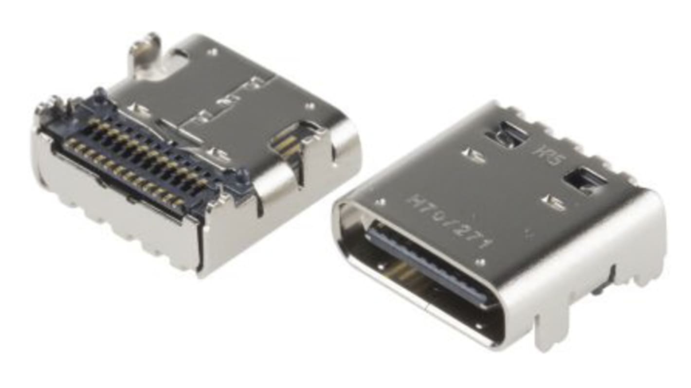 Hirose USBコネクタ C, メス PCBマウント CX90B1-24P