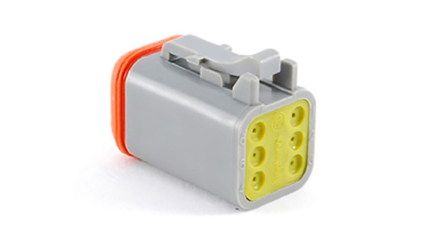 Amphenol Industrial, AT Automotive Connector Plug 6 Way, Crimp Termination