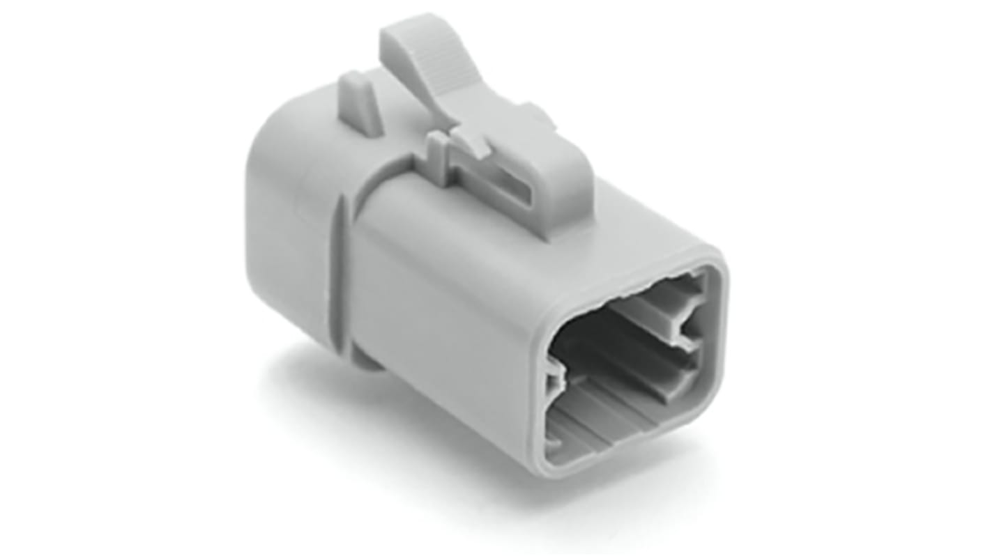 Conector de automoción Amphenol Industrial ATP 06 Macho de 4 vías en 2 filas, 25A, terminación: Crimpado, IP67