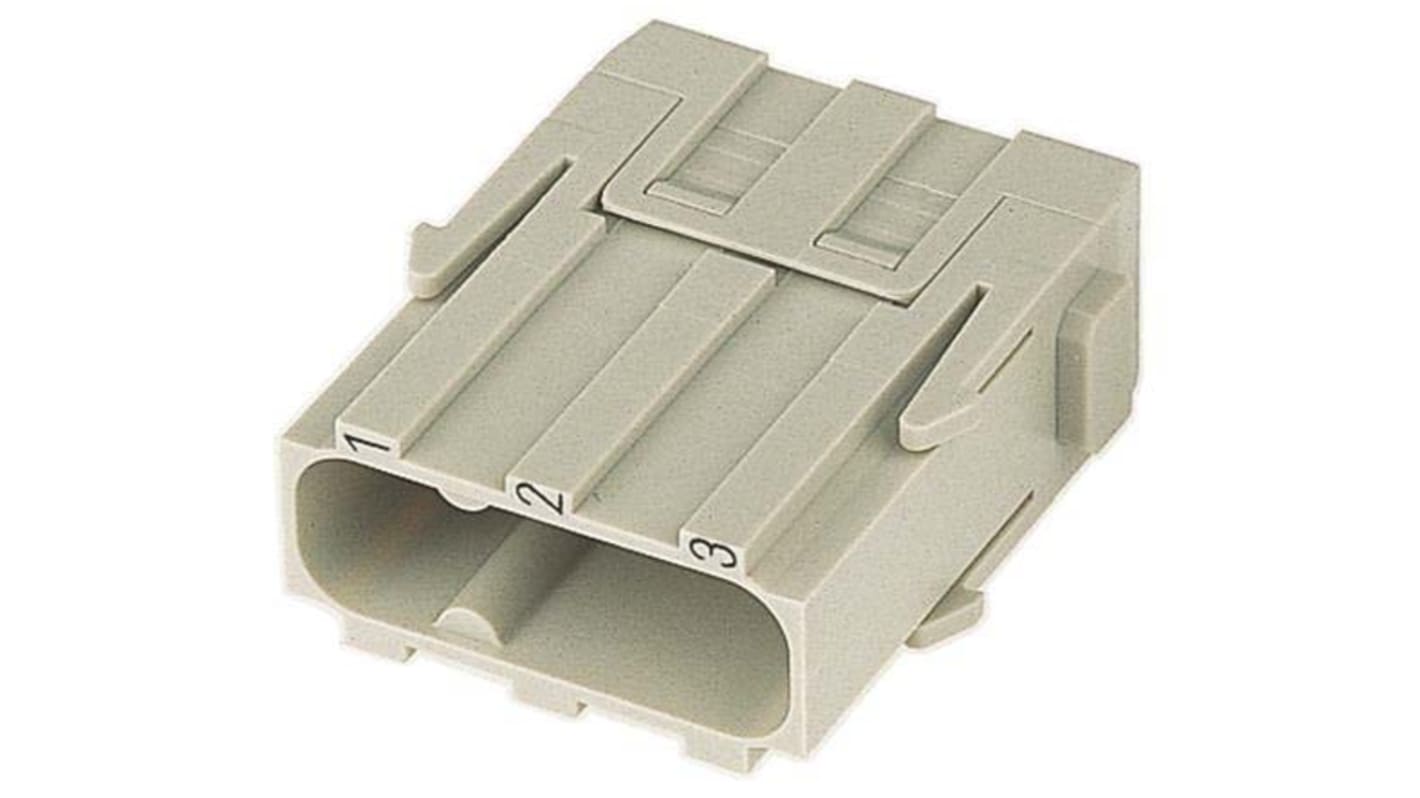 Modulo C HARTING, Maschio, serie Han-Modular, 40A, 3 vie