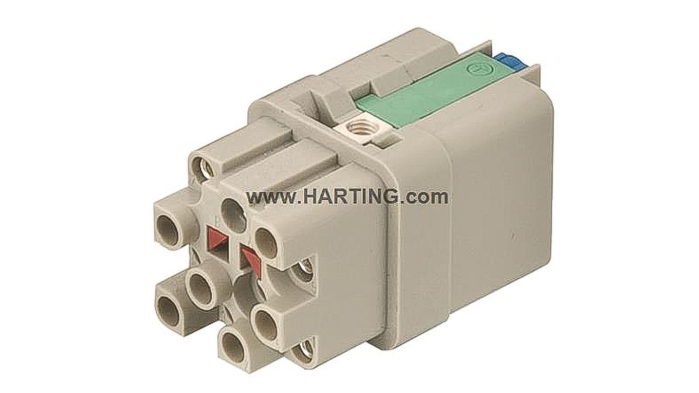 Inserto de conector de potencia HARTING Hembra, serie Han Q, configuración 12P