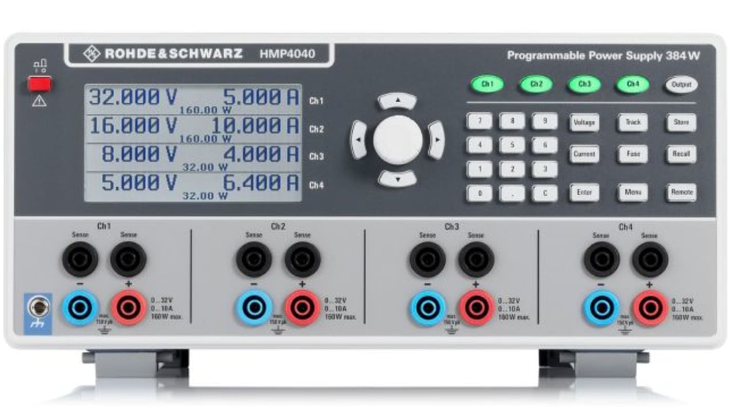 Alimentatore da banco Rohde & Schwarz HMP4040, 4 uscite, 0 → 32V, 10A, 384W