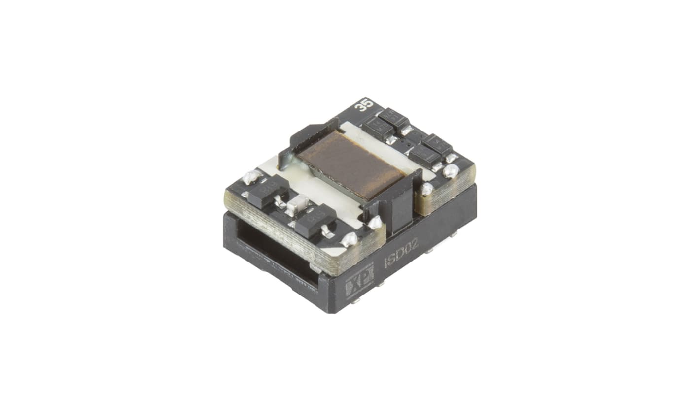 XP Power ISM02 DC-DC Converter, 3.3V dc/ 500mA Output, 2.97 → 3.63 V dc Input, 2W, Surface Mount