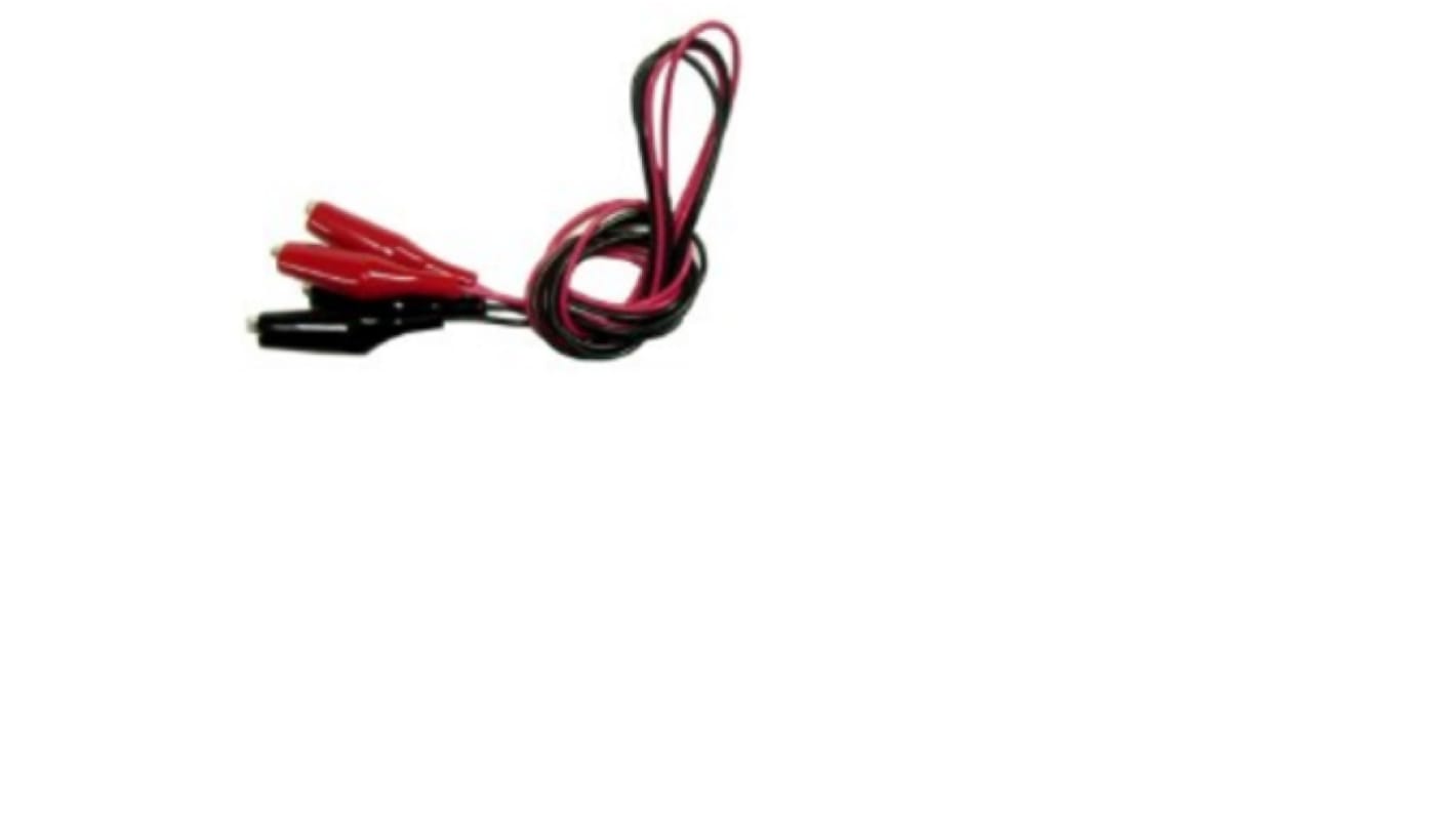 Teishin Electric Crocodile Clip Lead, Black, Red, 1m Lead Length