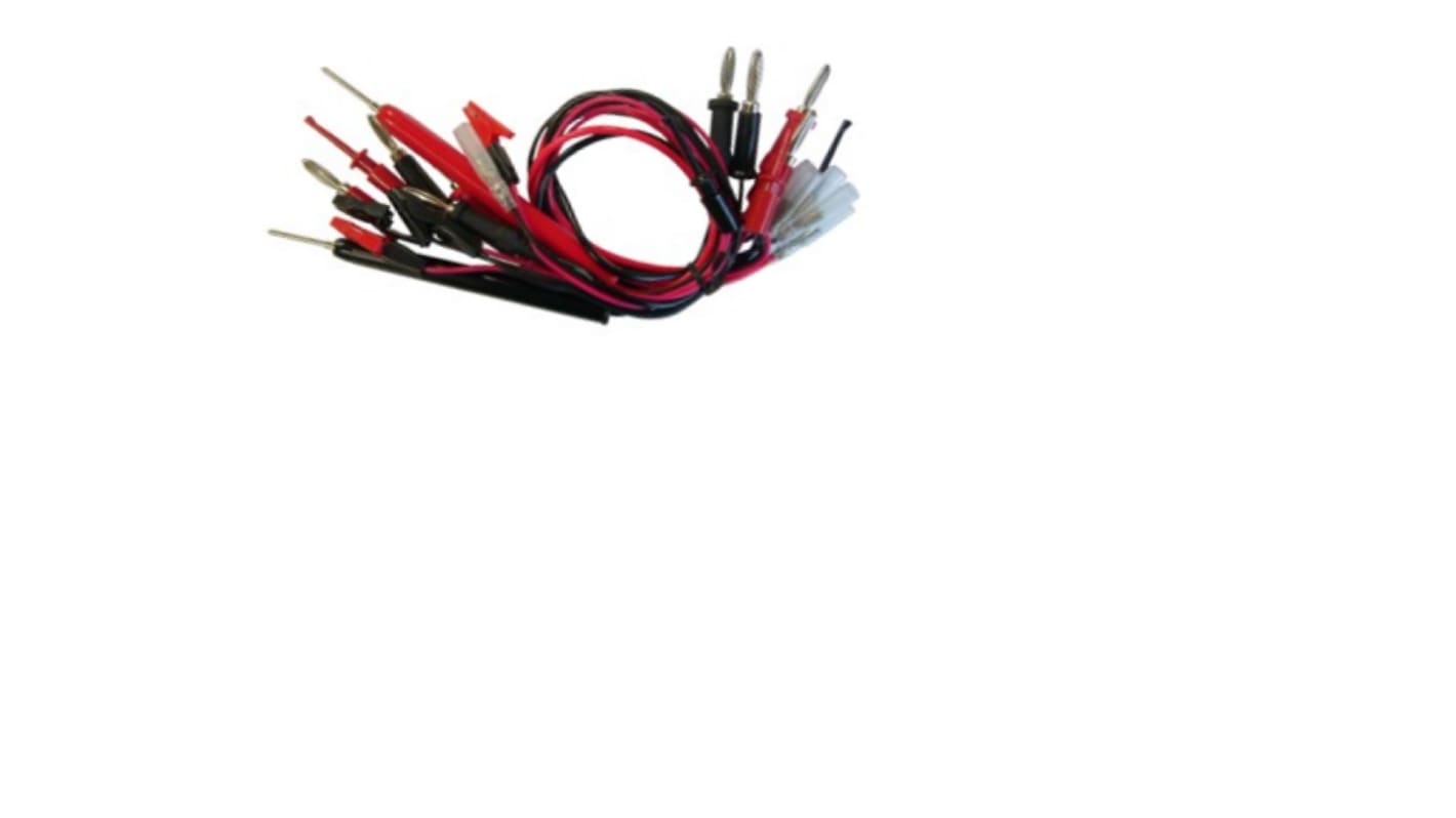 Black, Red Clip Connector Test Lead - 400mm Length