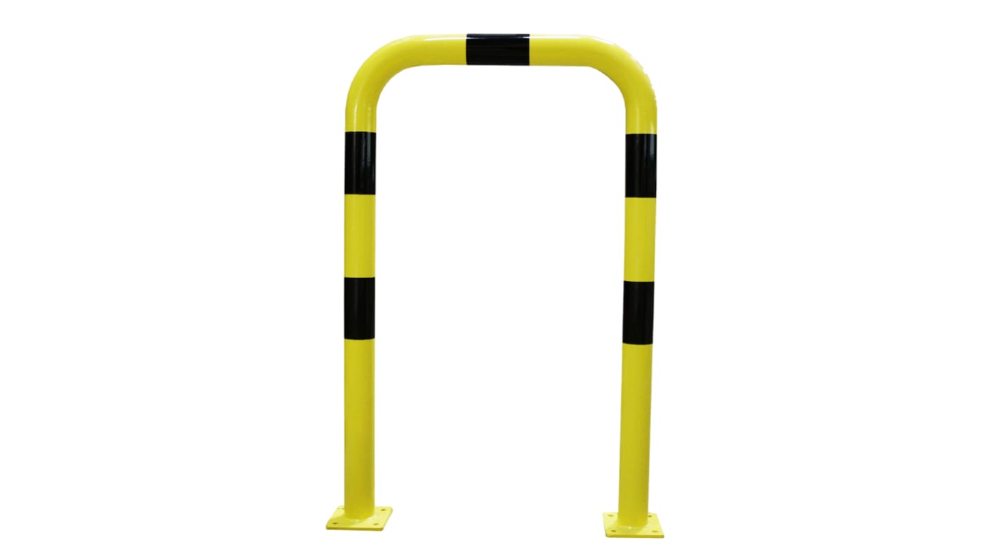 RS PRO Black & Yellow Steel Protection Barrier