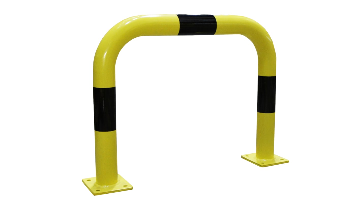 RS PRO Black & Yellow Steel Protection Barrier