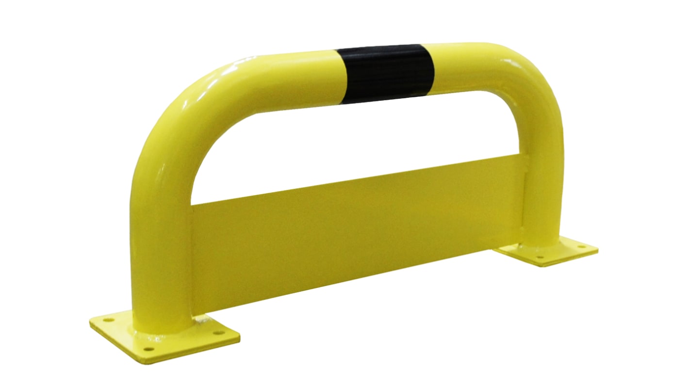 RS PRO Black & Yellow Steel Protection Barrier