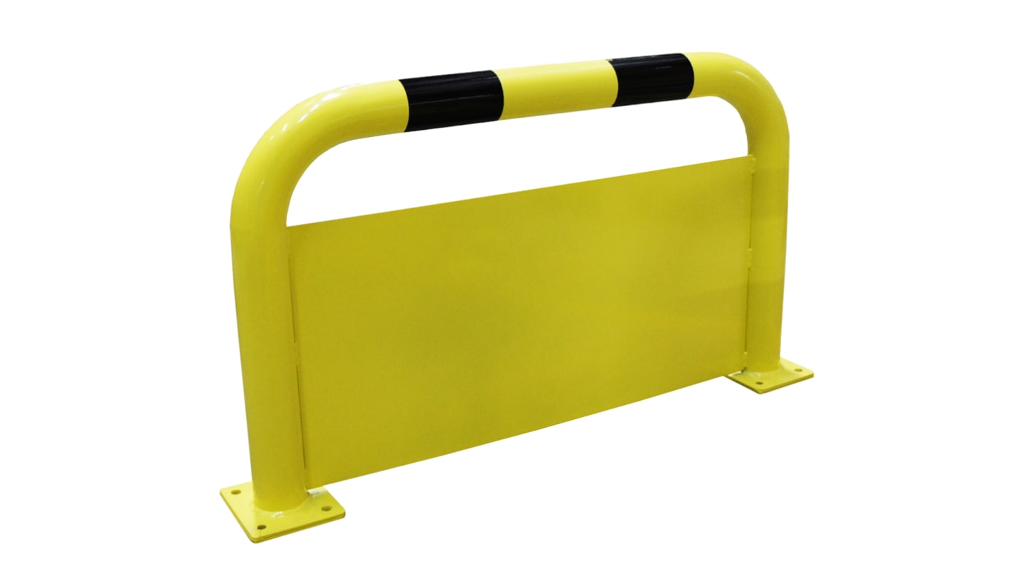 RS PRO Black & Yellow Steel Protection Barrier