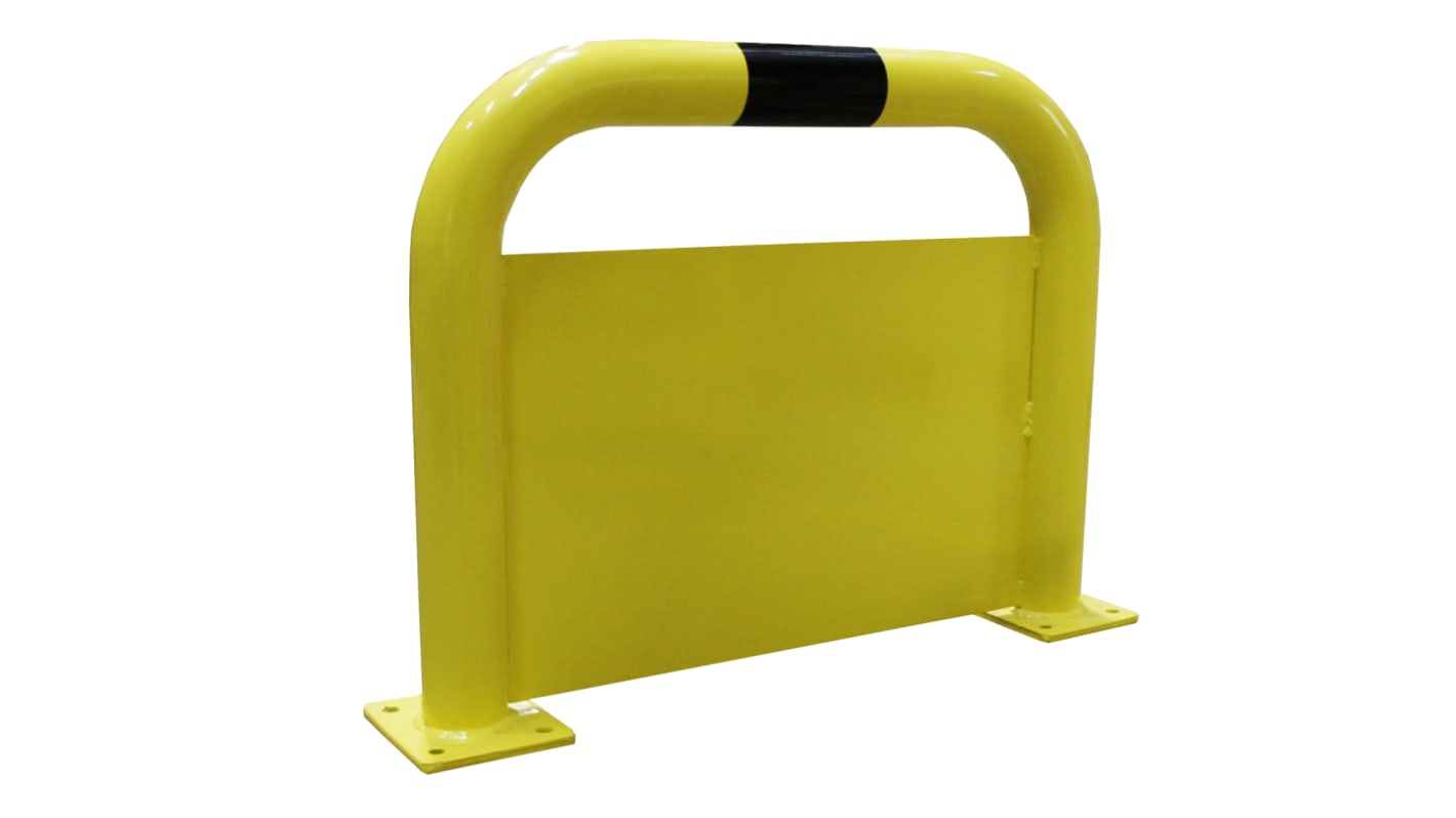 RS PRO Black & Yellow Steel Protection Barrier