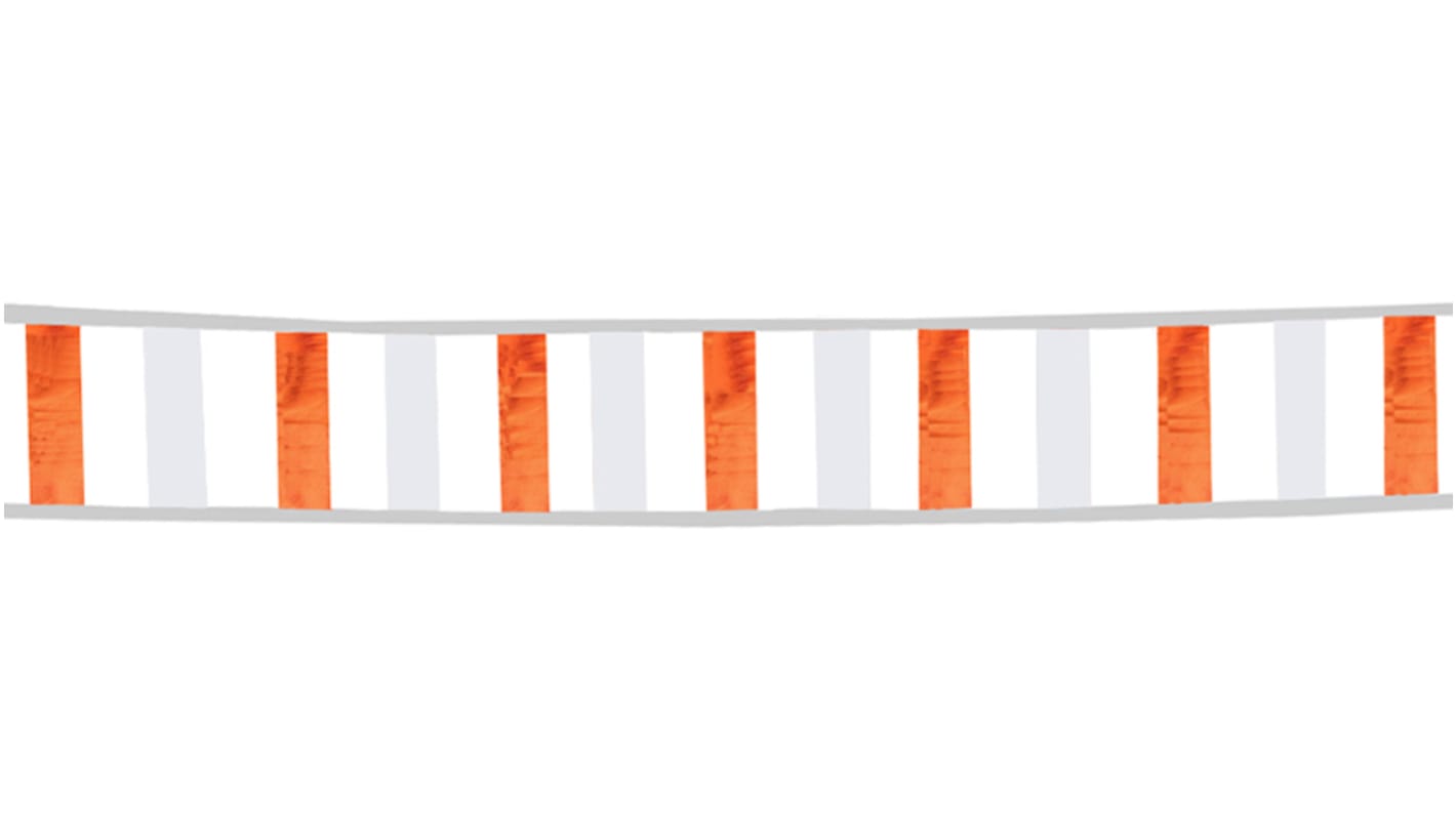 RS PRO Orange, White Barrier & Stanchion, Traffic Barrier 20m