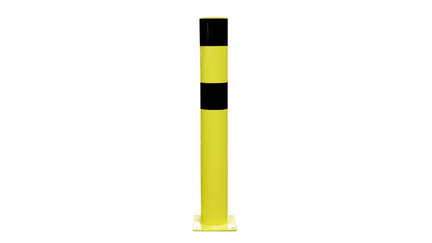 Poste RS PRO, Negro, amarillo, Ø 159mm, alt. 1.200 mm