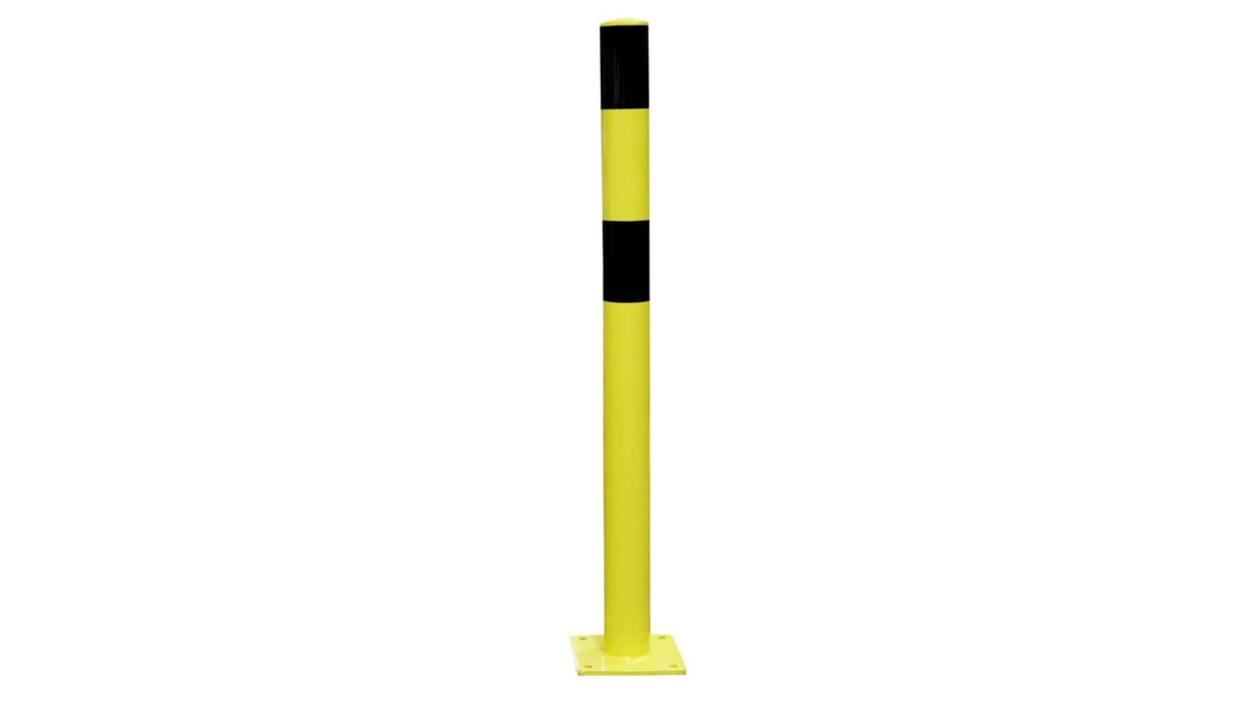 RS PRO Black & Yellow Steel Post