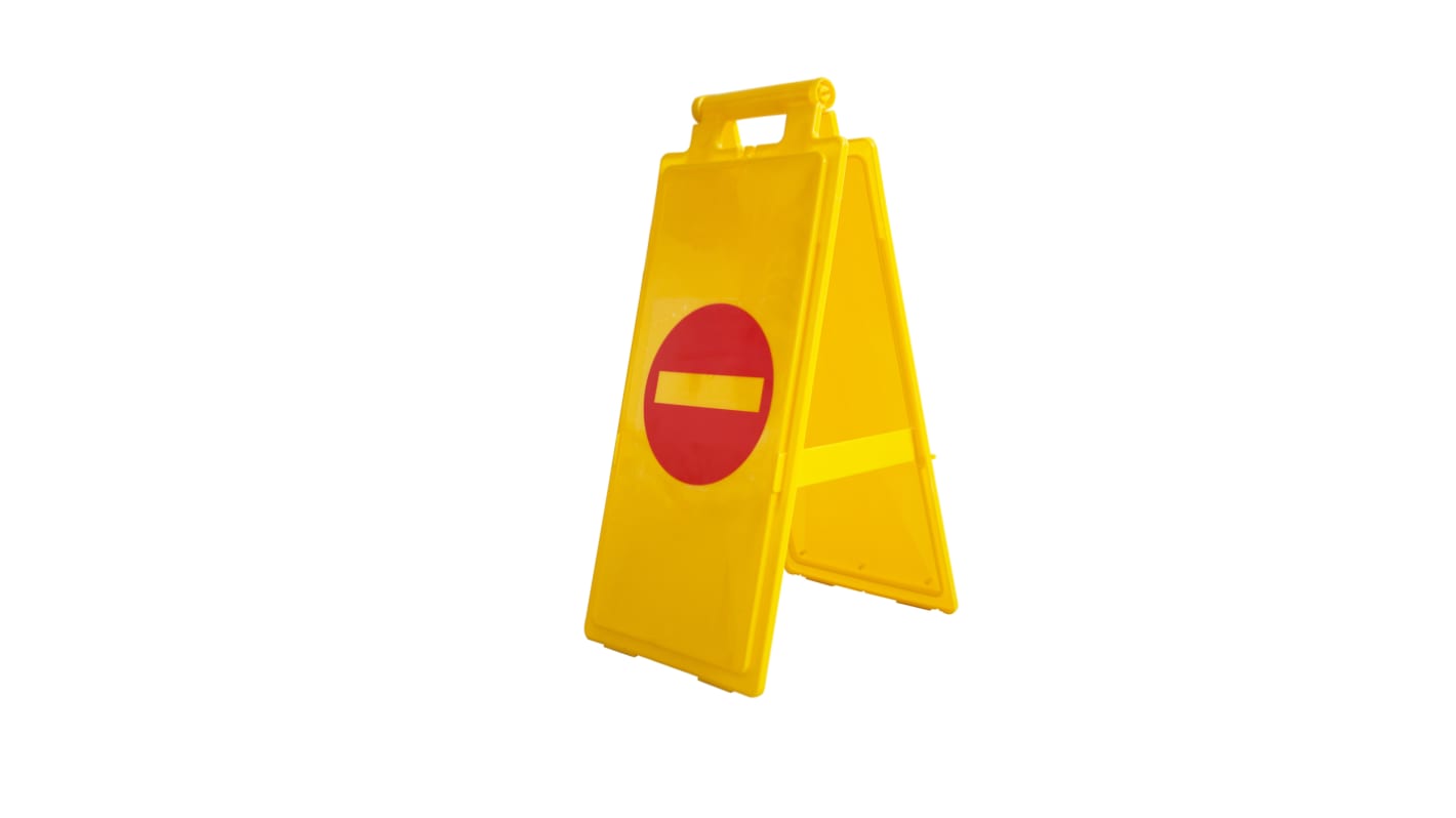 PP No Entry Prohibition Sign, 640 x 280mm