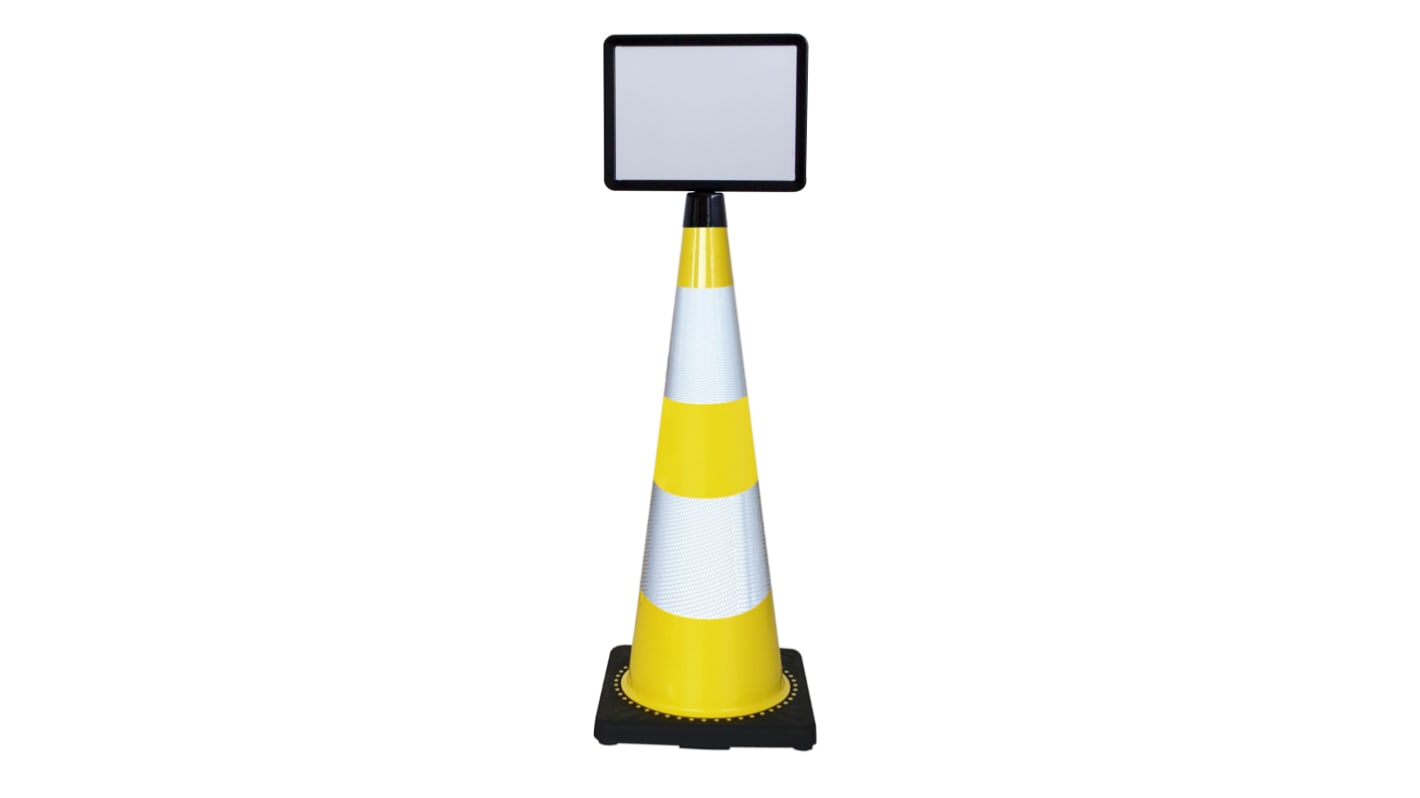 RS PRO Weighted Yellow 900 mm PVC Safety Cone