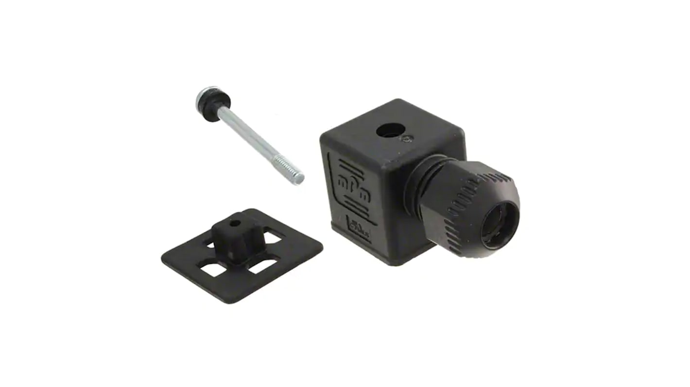 Konektor pro solenoidy podle normy DIN 43650, řada: 121201, formát pólů: 2P+E, IP65, IP67, 16A, 250 V AC, 300 V DC