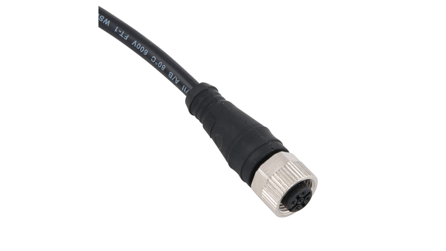 Cable de conexión Molex, con. A M12 Hembra, 4 polos, con. B Sin terminación, cod.: A, long. 10m
