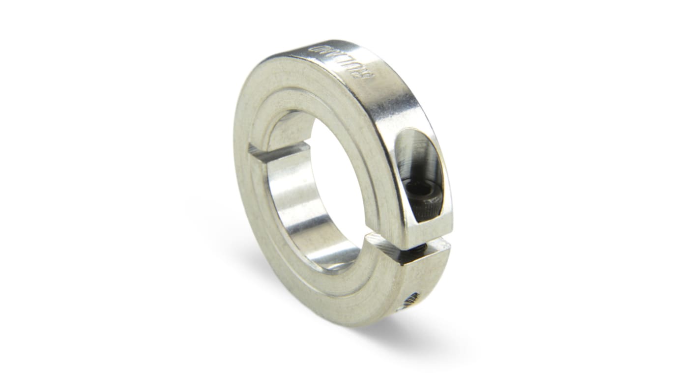 Ruland Shaft Collar One Piece Clamp Screw, Bore 6mm, OD 20mm, W 5.5mm, Aluminium