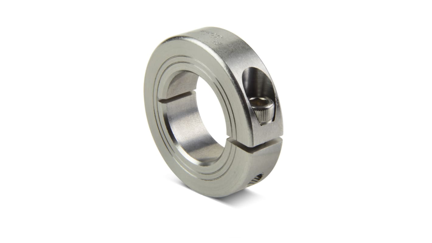 Ruland Shaft Collar One Piece Clamp Screw, Bore 30mm, OD 54mm, W 15mm, Stainless Steel