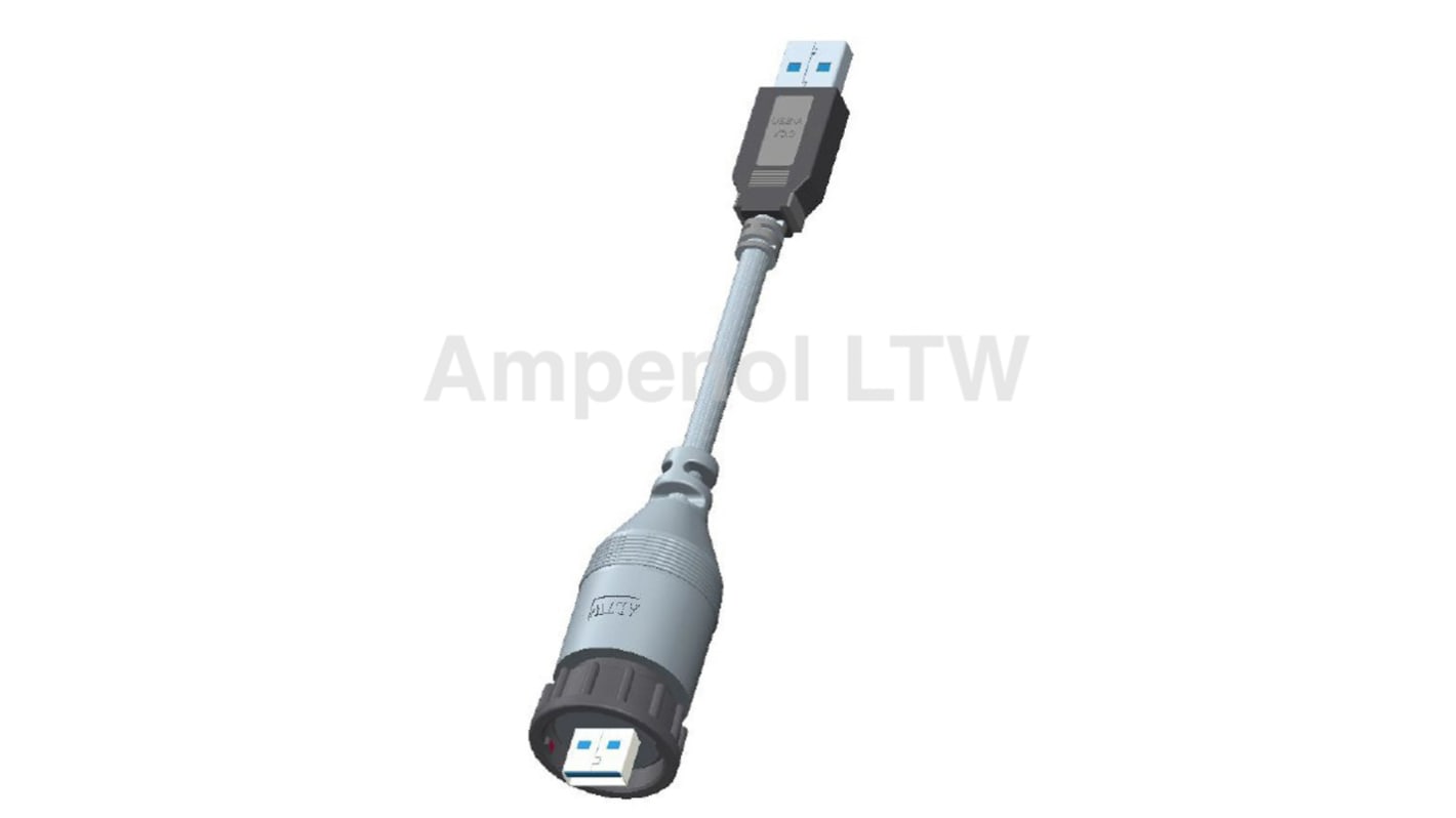 Amphenol Industrial USB csatlakozó IP67, 1.0A, UA sorozat