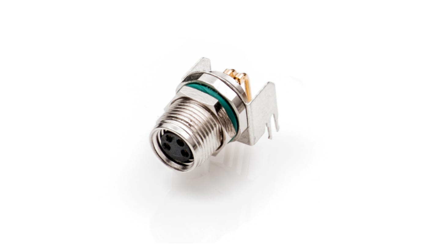 Amphenol Industrial Circular Connector, 3 Contacts, Panel Mount, M8 Connector, Socket, Female, IP68, M Series