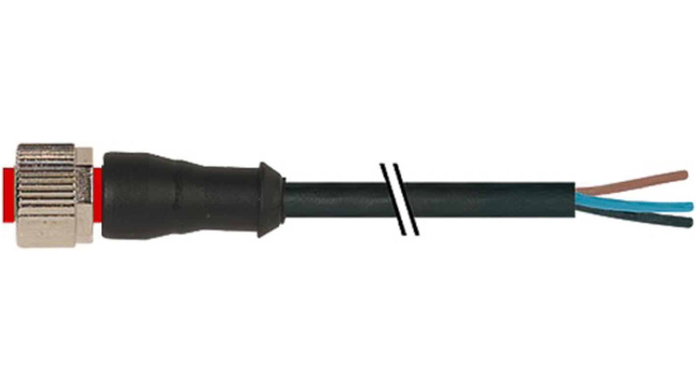 Cable de conexión RS PRO, con. A M12 Hembra, 4 polos, con. B Sin terminación, long. 5m, 250 V ac/dc, 4 A, IP65, IP66K,