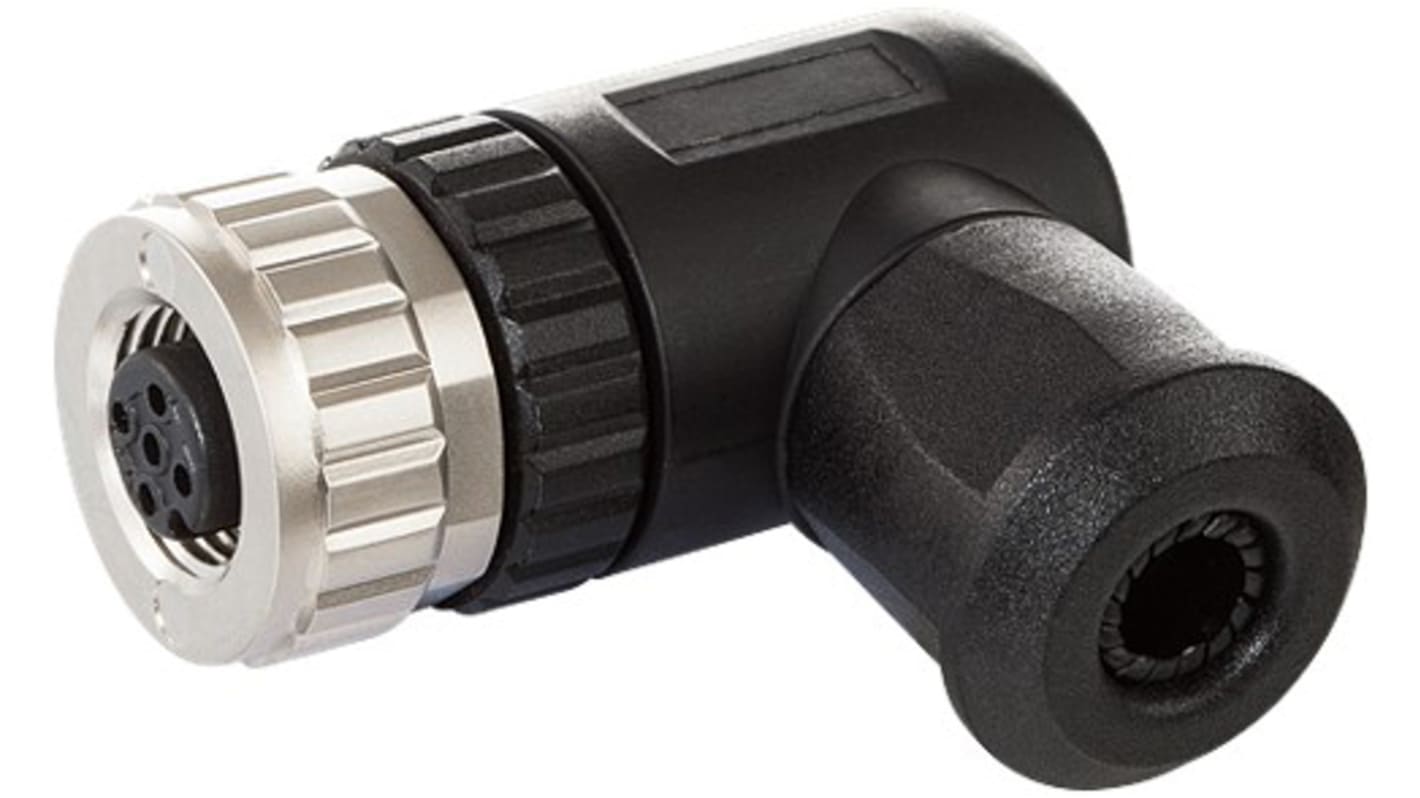 Conector circular RS PRO hembra Ángulo de 90° de 5 vías hembra, IP67