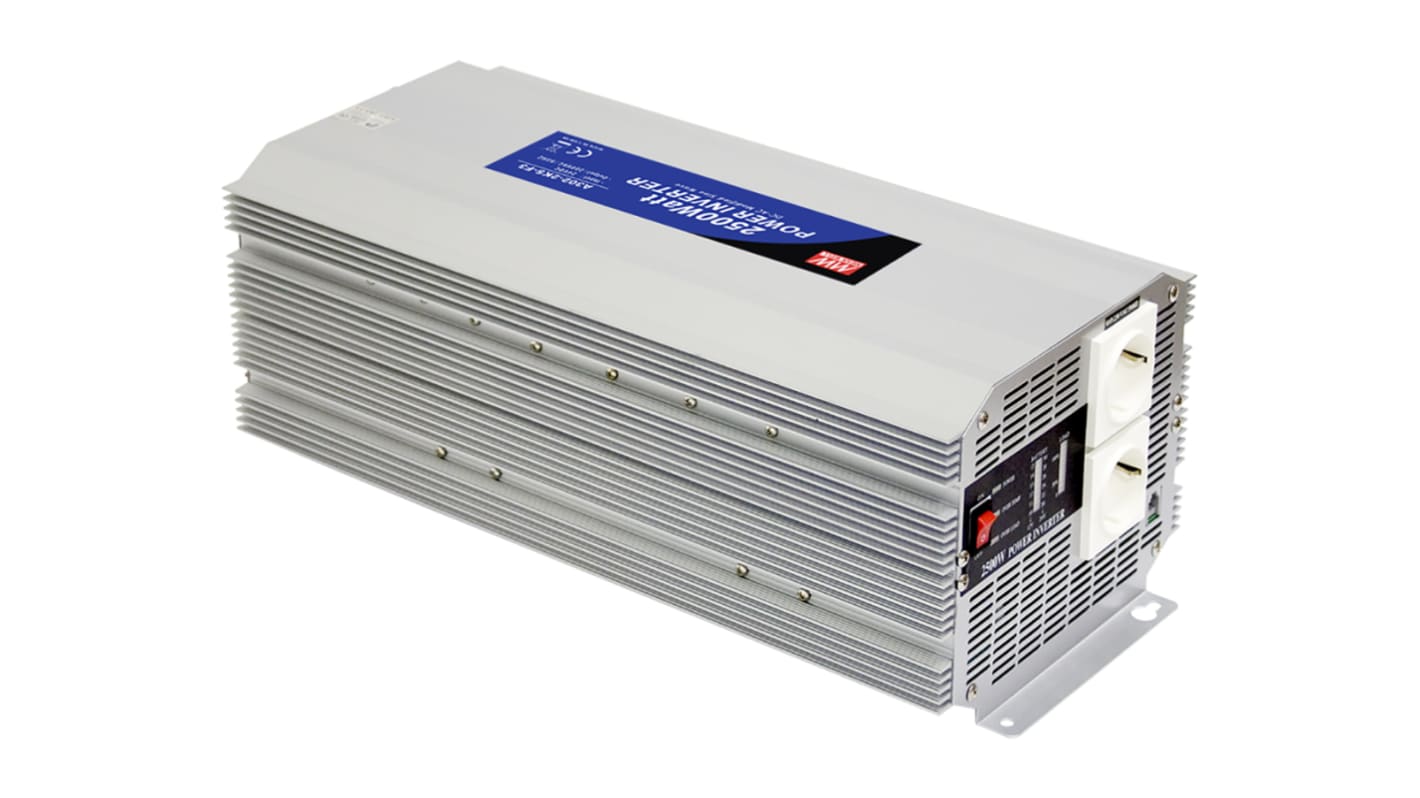 Inverter di potenza MEAN WELL, ingresso 12V cc, uscita 230V ca, 10.87A, 2500W, 3 pin