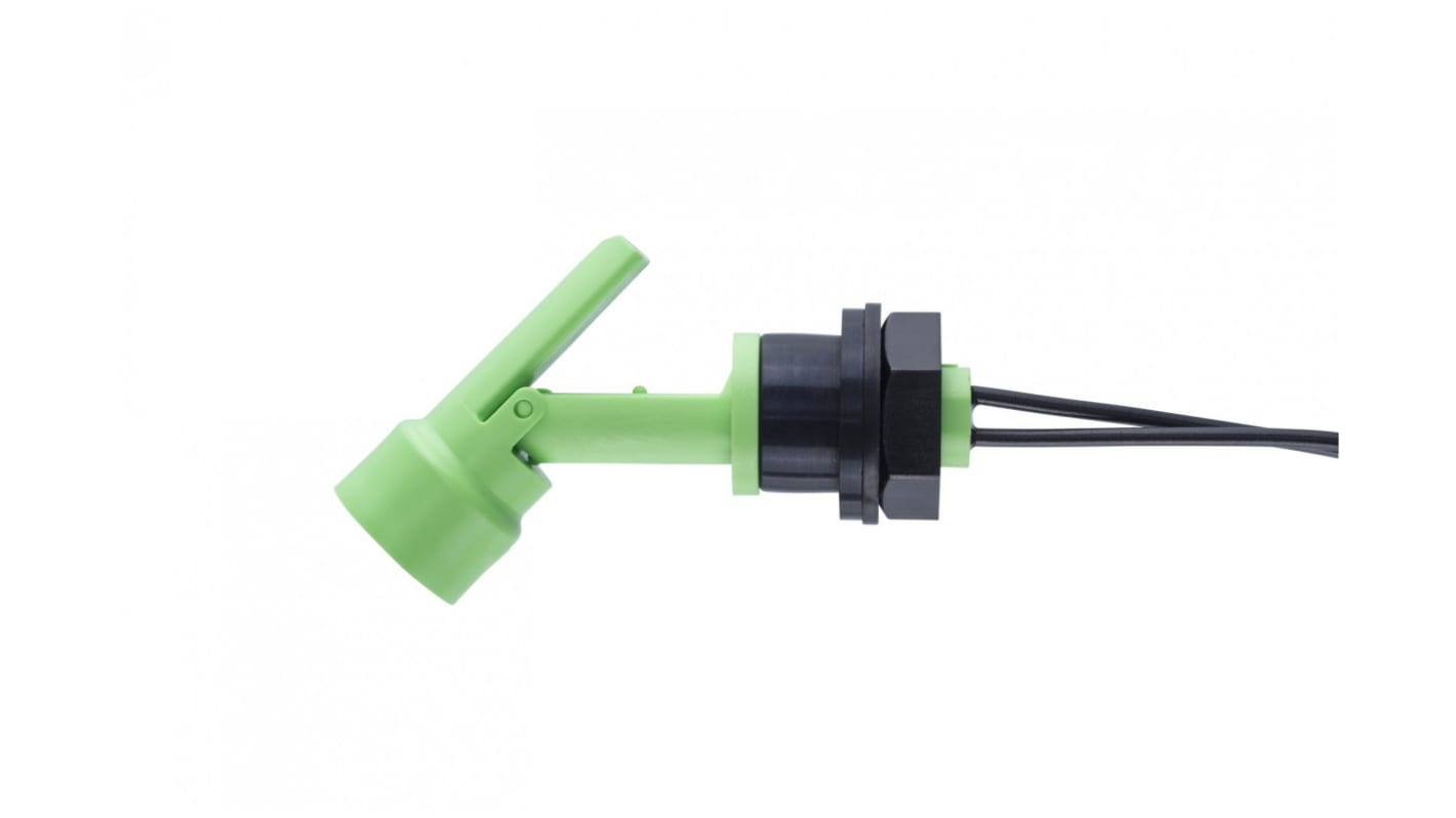 Sensata Cynergy3 LLF 70 Series Horizontal External Polyvinylidene Fluoride Float Switch, Float, 1m Cable, SPNO, 300V ac