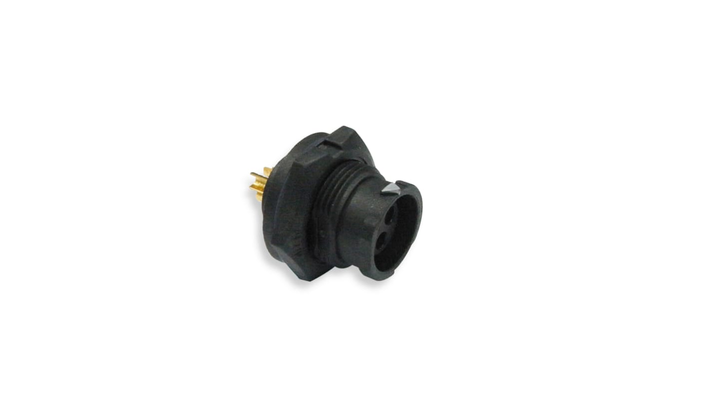 Conector circular Amphenol Industrial hembra serie X-Lok de 6 vías hembra, Montaje frontal, IP68