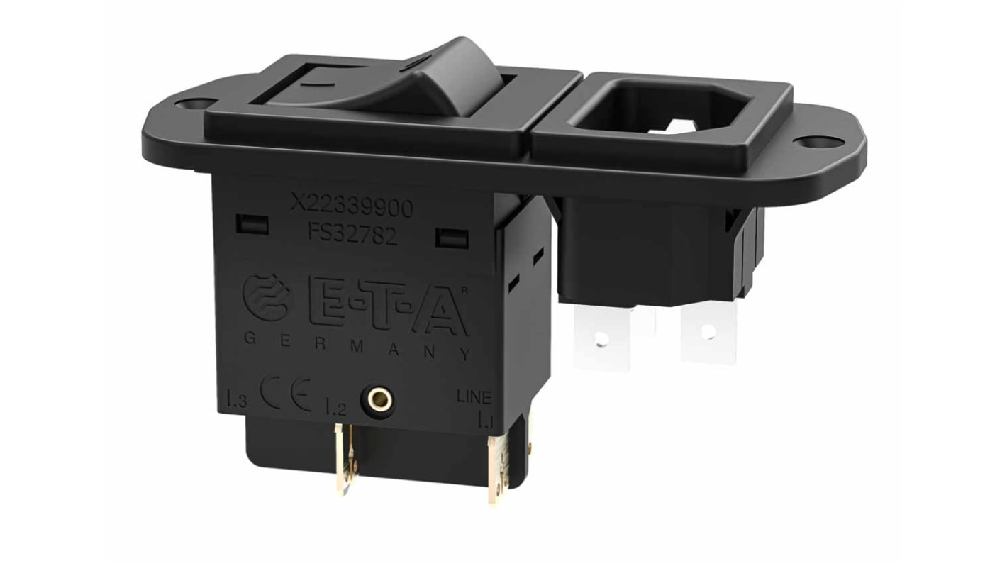 Interruttore termico ETA 2 poli 15A, 36.5mm 50 V dc, 240V ca