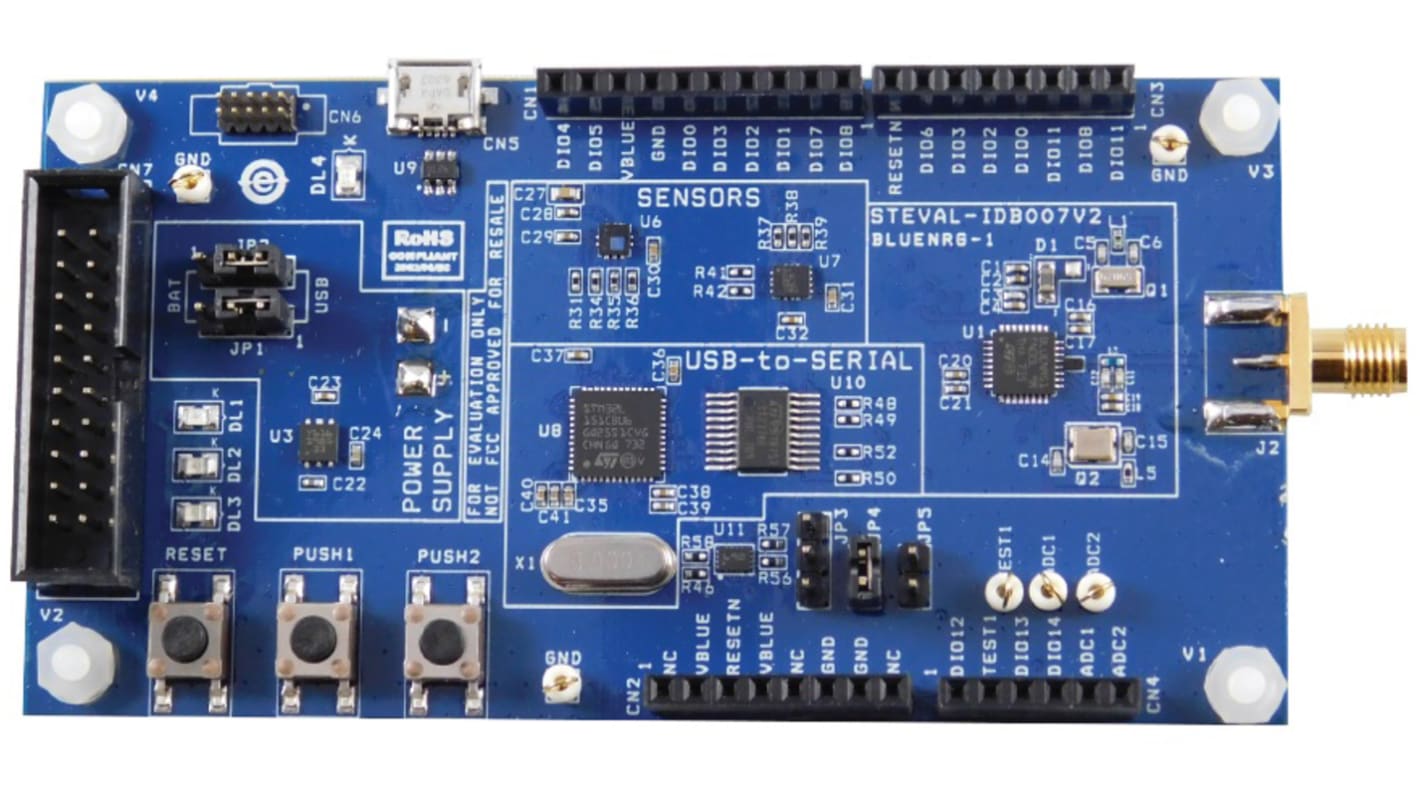 STMicroelectronics Evaluation Board STEVAL-IDB007V2 Development Kit for BlueNRG-1 STEVAL-IDB007V2